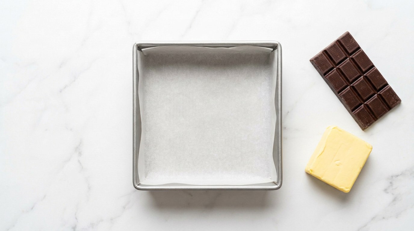 Step 1: Preheat the oven to 175 degrees and line a tin with baking paper.