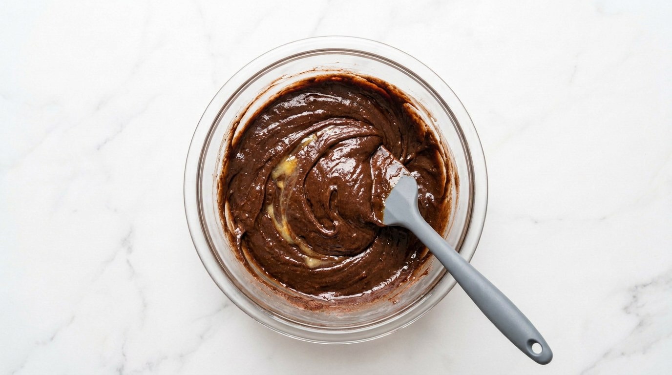 Step 3: Whisk the eggs with the sugar until light and stir in the melted chocolate.