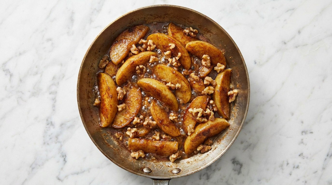 Step 3: Scatter over the brown sugar and cinnamon and let it caramelise.