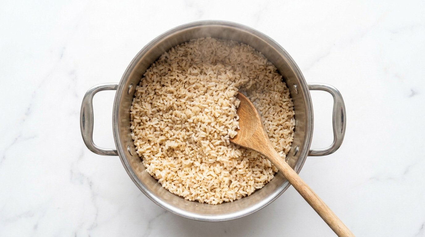 Step 1: Cook the rice following the packet instructions.