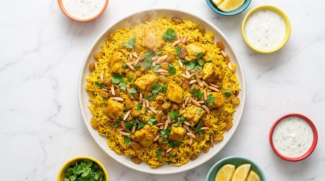 Chicken Pilaf with Raisins