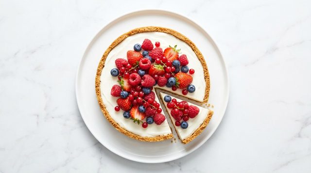 Dutch No-Bake Cheesecake with Red Fruit
