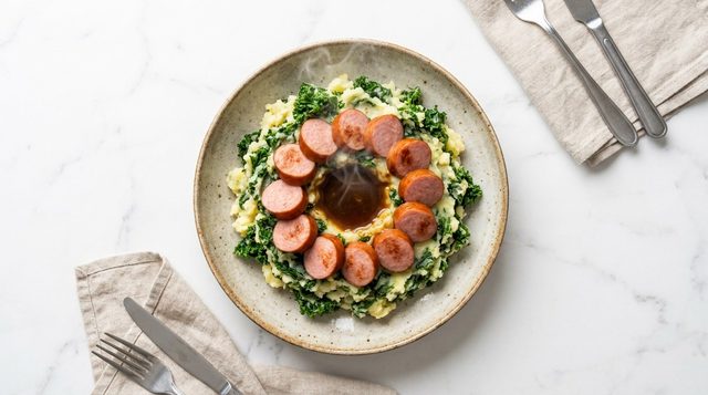 Dutch Kale Mash with Smoked Sausage