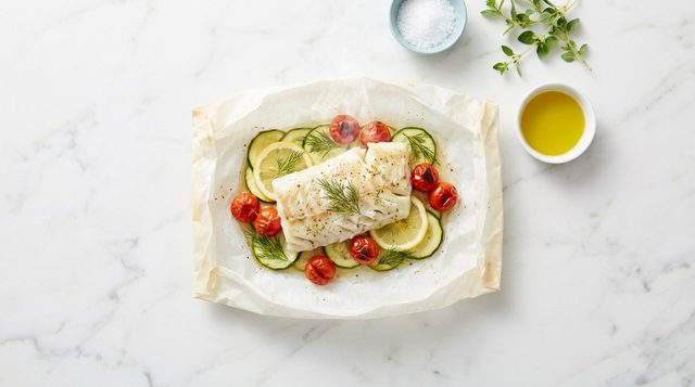 Fish Parcels with Courgette