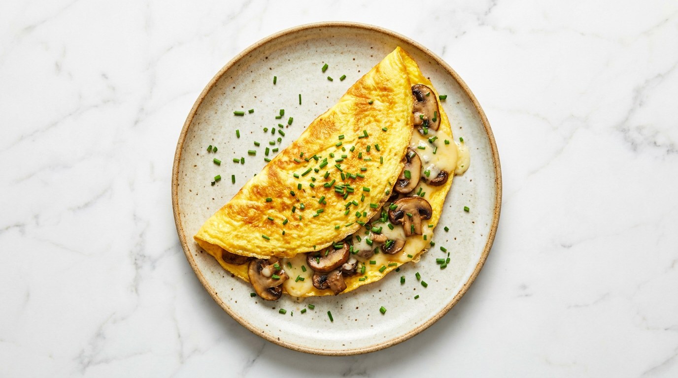 Mushroom and Cheese Omelette