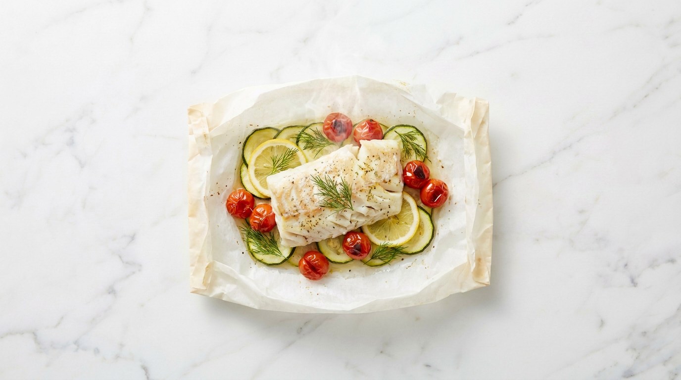 Stap 5: Open de pakketjes voorzichtig aan tafel en serveer met de rest van de citroen.